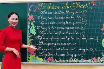 Nâng niu từng nét chữ – Gửi trọn tâm huyết thầy trò